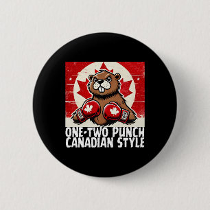 Elbows up Canada Canadian Counter Tariffs Beaver B Button
