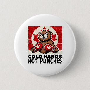 Elbows up Canada Canadian Counter Tariffs Beaver B Button