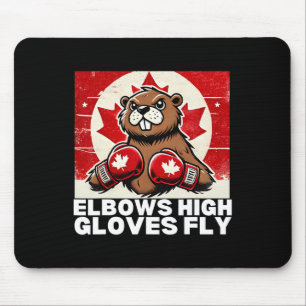 Elbows up Canada Canadian Counter Tariffs Beaver B Mousepad