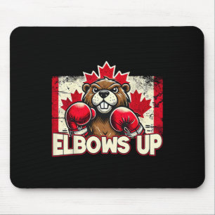 Elbows up Canada Canadian Counter Tariffs Beaver B Mousepad