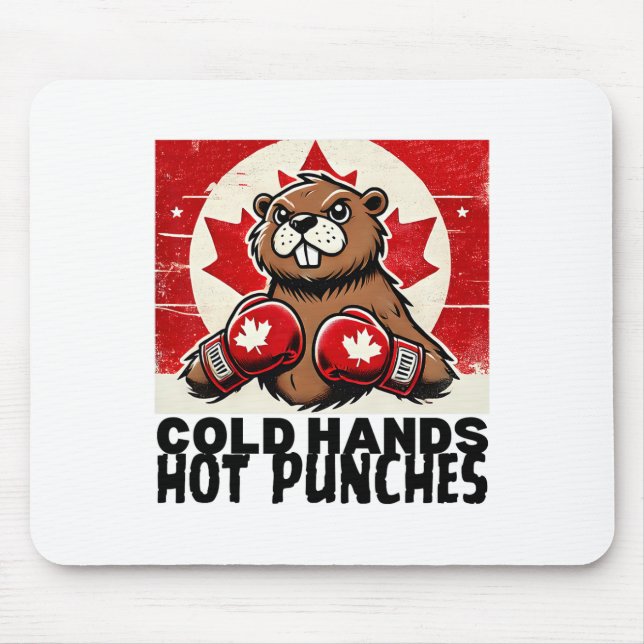 Elbows up Canada Canadian Counter Tariffs Beaver B Mousepad (Vorne)