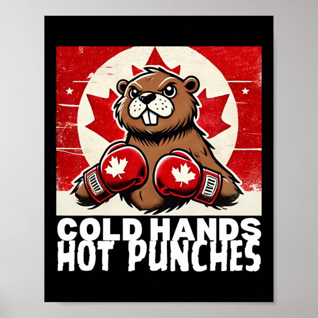 Elbows up Canada Canadian Counter Tariffs Beaver B Poster (Vorne)