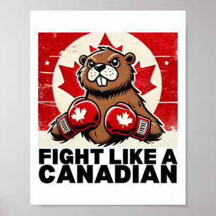 Elbows up Canada Canadian Counter Tariffs Beaver B Poster