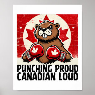 Elbows up Canada Canadian Counter Tariffs Beaver B Poster