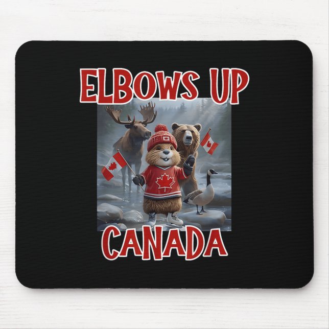 Elbows Up Canada Est 1867 Starke Ca Mousepad (Vorne)
