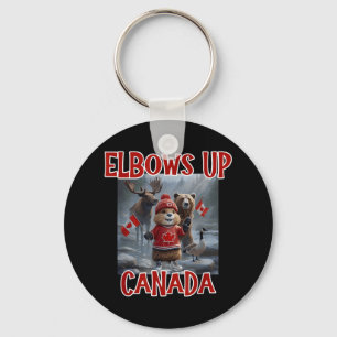 Elbows Up Canada Est 1867 Starke Ca Schlüsselanhänger
