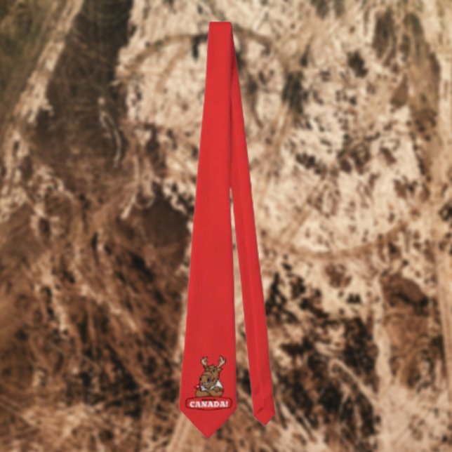 Elbows Up Canada! Funny Moose Necktie Krawatte (Von Creator hochgeladen)