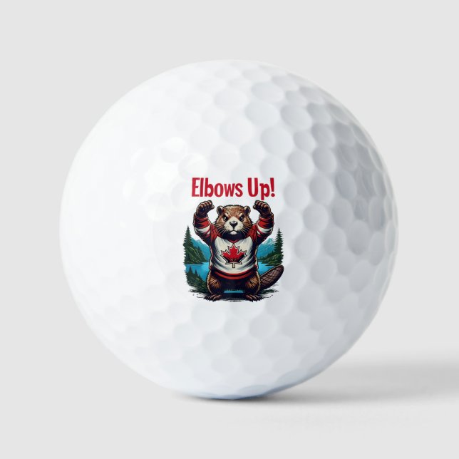 Elbows Up Canada Golfball (Vorderseite)