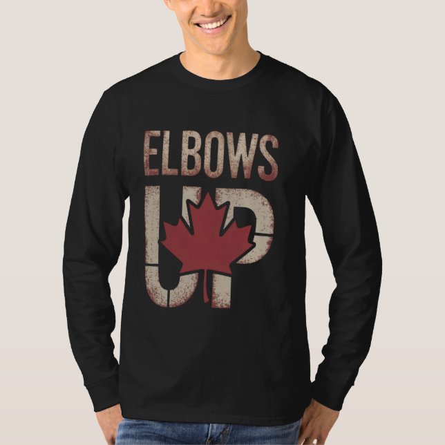 Elbows Up Canada Meme T-Shirt (Vorderseite)