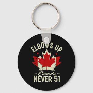 Elbows Up Canada Nie 51 Kanada Flag Strong Schlüsselanhänger