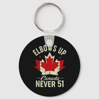 Elbows Up Canada Nie 51 Kanada Flag Strong Schlüsselanhänger
