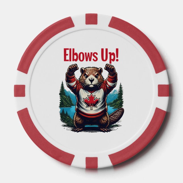 Elbows Up Canada Pokerchips (Vorderseite)