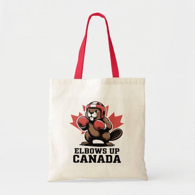 Elbows Up Canada | Quirky-Kanadier-Pride-Geschenk Tragetasche (Vorne)