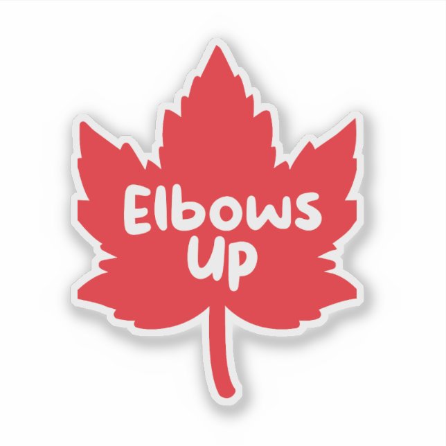 Elbows Up Canada Sticker (Vorderseite)