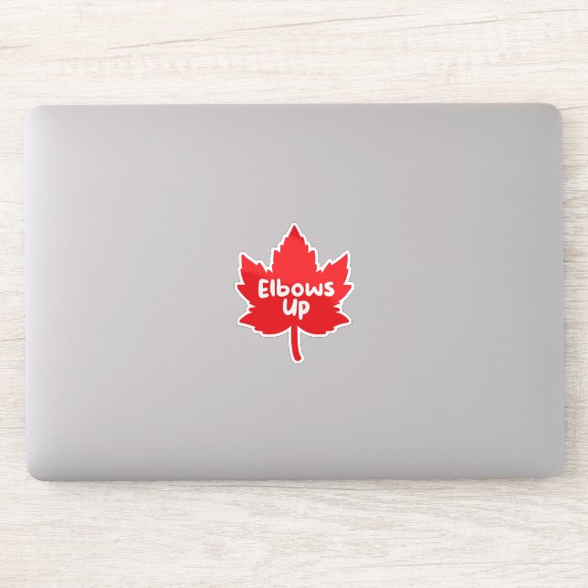 Elbows Up Canada Sticker (Computer)