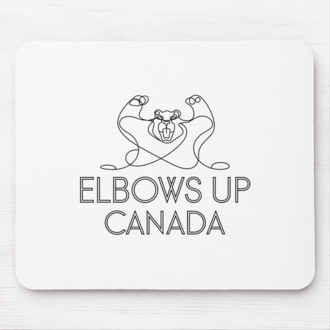 Elbows Up Canada Sticker3 Mousepad (Vorne)
