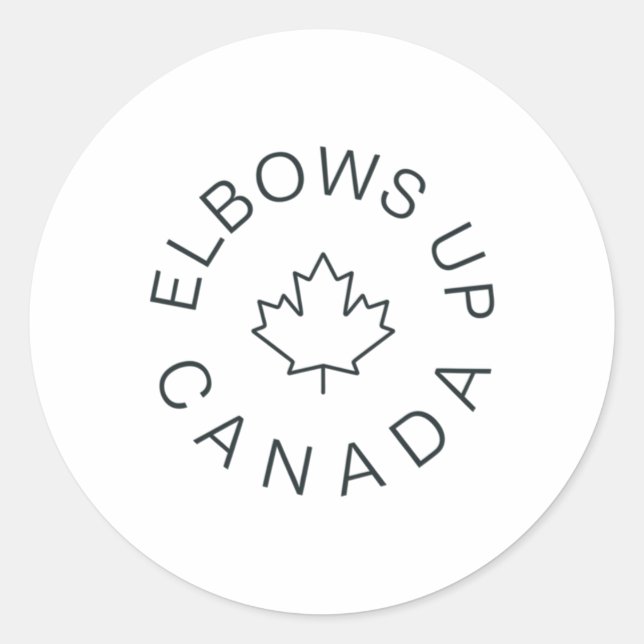 Elbows Up Canada Sticker6 Runder Aufkleber (Vorderseite)