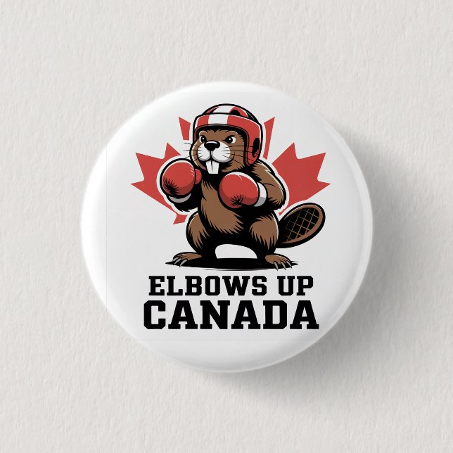 Elbows Up Canada stolz Button (Vorderseite)