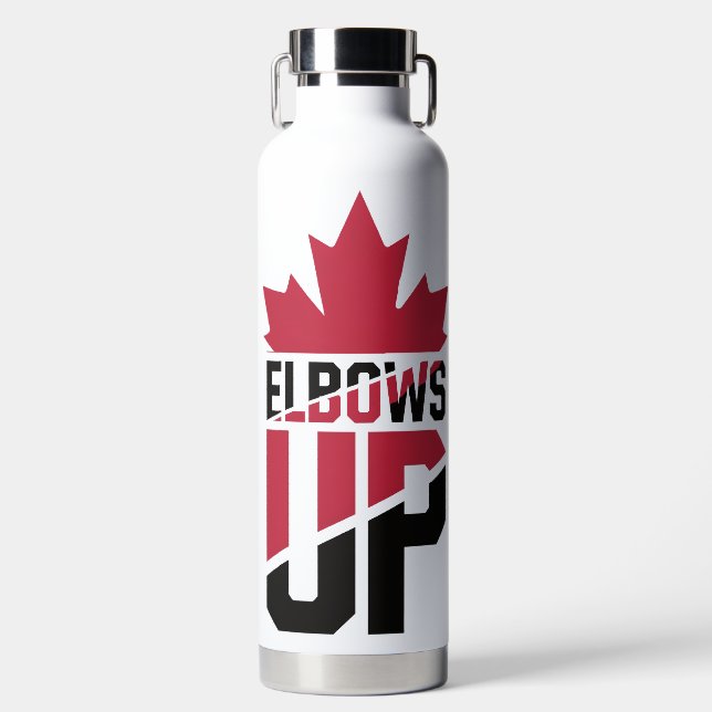 Elbows Up Canada Trinkflasche (Vorderseite)