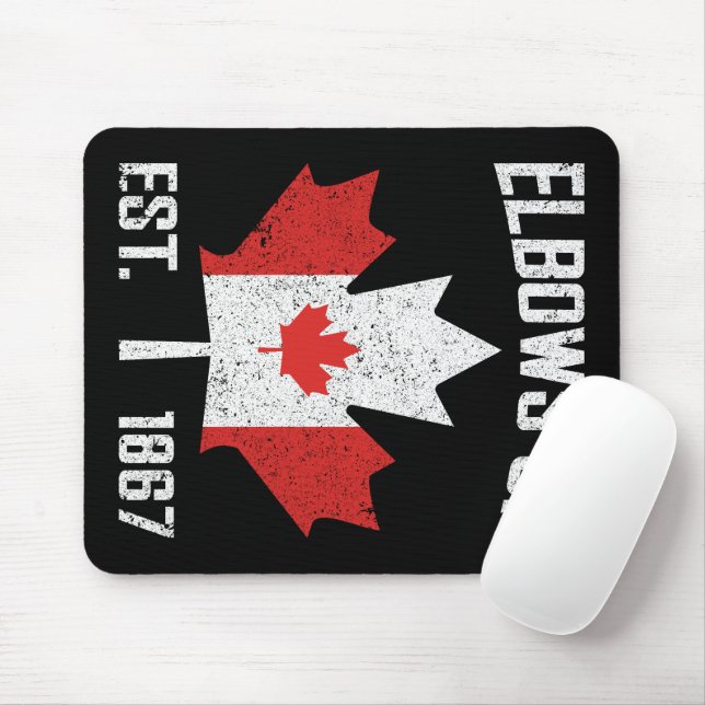 Elbows Up Canada True North Strong Strong Canadian Mousepad (Mit Mouse)