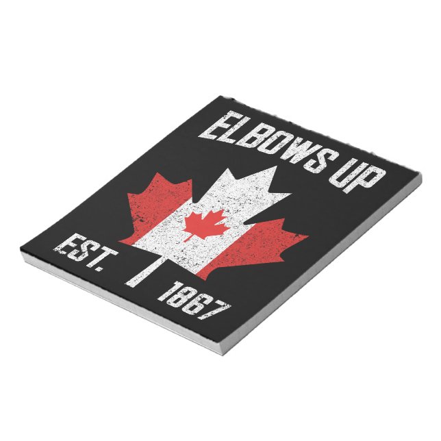 Elbows Up Canada True North Strong Strong Canadian Notizblock (Rotiert)