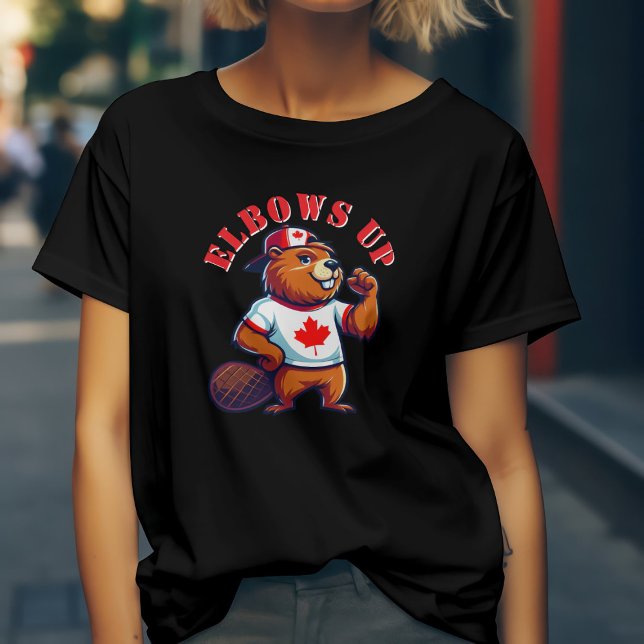 Elbows Up Canadian Beaver T-Shirt (Von Creator hochgeladen)