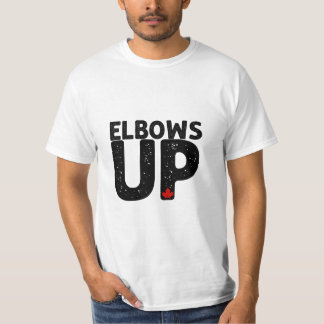ELBOWS UP Fett bedrückte Typografie T-Shirt
