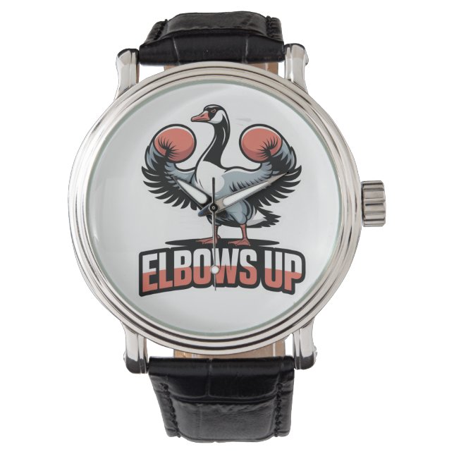 Elbows Up - Kampf gegen kanadische Gans Armbanduhr (Vorderseite)