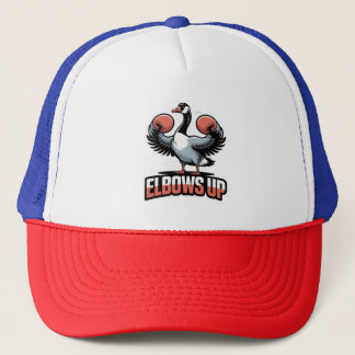 Elbows Up - Kanadisches Gänse mit Handschuhen Truckerkappe