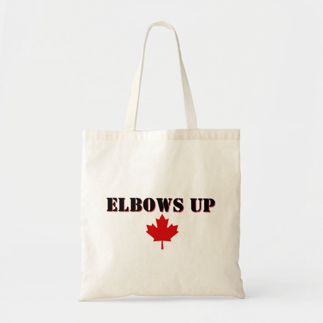 Elbows up Maple Leaf Tragetasche (Vorne)