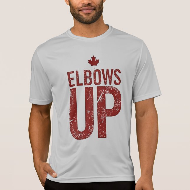 Elbows Up - Stehen Sie stark für Kanada T-Shirt (Vorderseite)