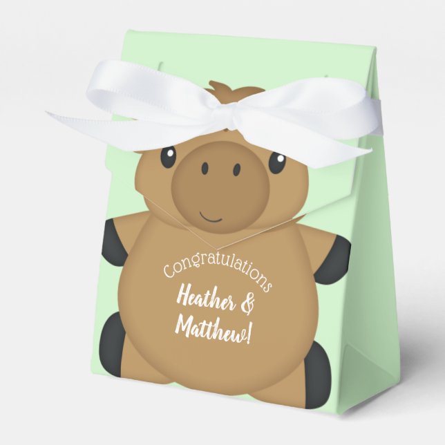 Elch Baby Dusche Geschenkschachtel (Vorderseite)