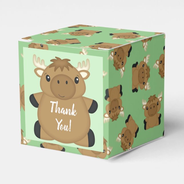 Elch Baby Dusche Geschenkschachtel (Vorderseite)
