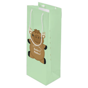 Elch Baby Dusche Geschenktüte Für Weinflaschen