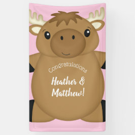 Elch Baby Dusche Woodland Banner