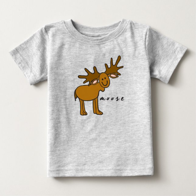 Elch Baby Top oder T - Shirt (mit Sockel) (Vorderseite)