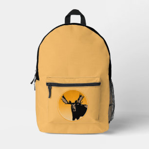 Elch bei Sonnenuntergang - Originale Wildlife-Kuns Bedruckter Rucksack
