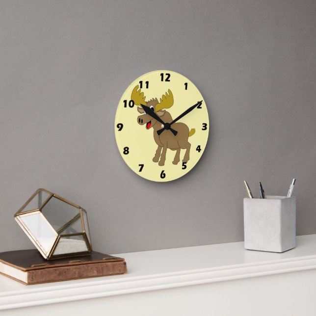 Elch Design Runde Wanduhr (Büro)