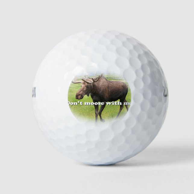 Elch dich nicht bei mir! (oval) golfball (Vorderseite)