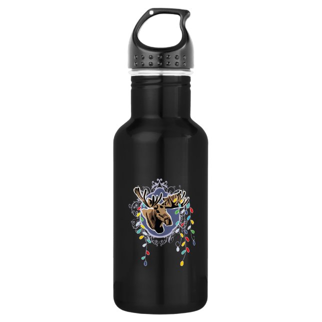 Elch Edelstahlflasche (Vorderseite)