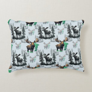 Elch Elch Antlers Deer Muster Design Dekokissen