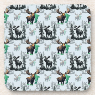 Elch Elch Antlers Deer Muster Design Getränkeuntersetzer