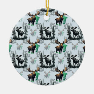 Elch Elch Antlers Deer Muster Design Keramik Ornament