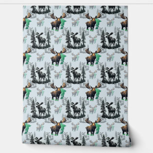 Elch Elch Antlers Deer Muster Design Tapete