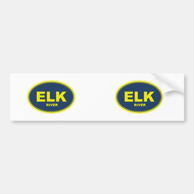 Elch-Fluss Autoaufkleber (Vorne)