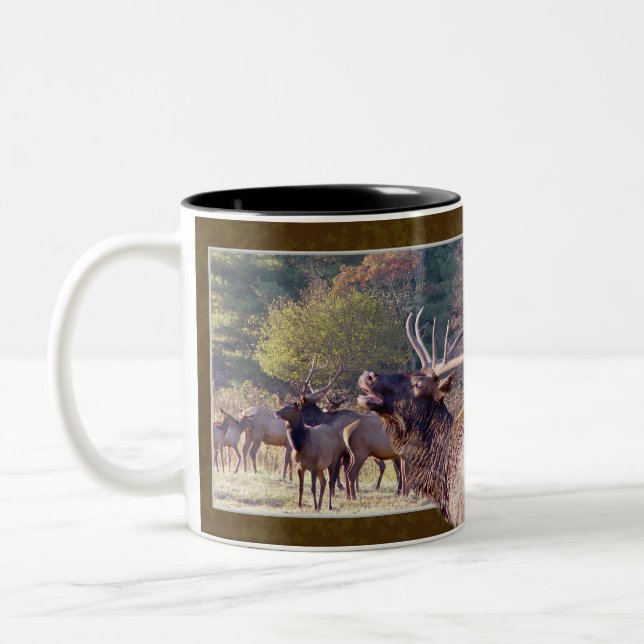 Elch-Herden-Tasse Zweifarbige Tasse (Links)