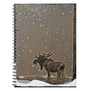 Elch im Schnee Notizblock