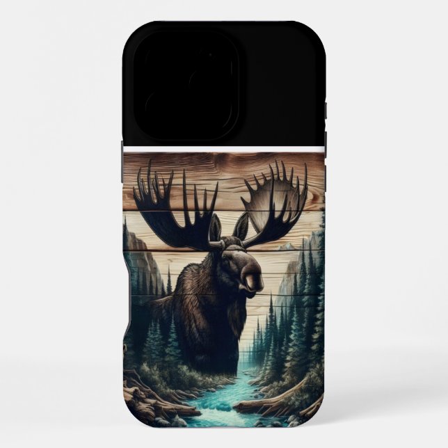 Elch im Wald  iPhone 16 Pro Max Hülle (Rückseite)