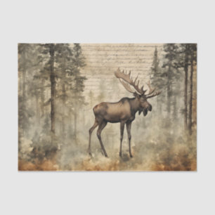 Elch im Wald Seidenpapier