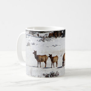 Elch in der Schneekaffee-Tasse Kaffeetasse
